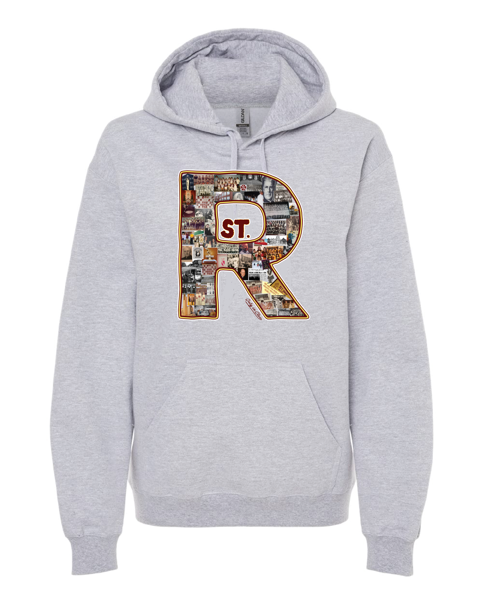 "St. Rose Collage" Design" on Gray Only in Clev