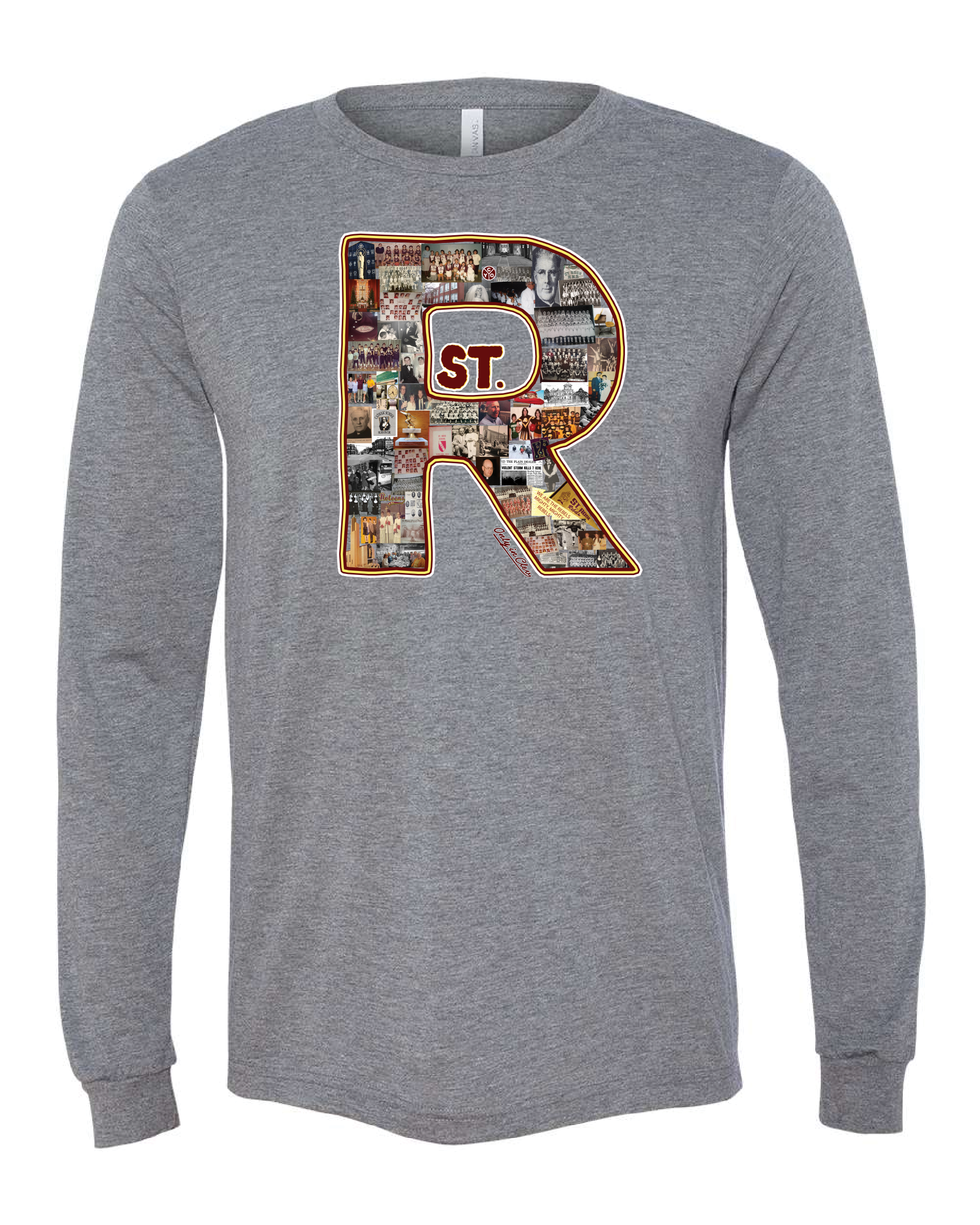 "St. Rose Collage" Design" on Gray Only in Clev