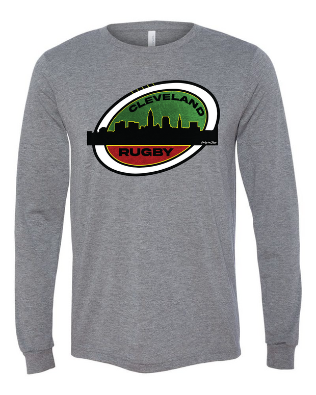 Cleveland Rugby Oval Design on Gray
