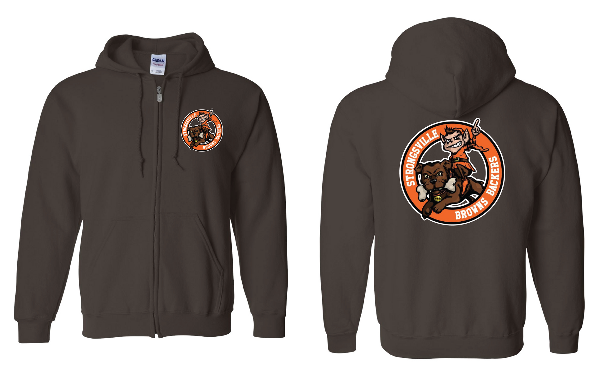 Strongsville Browns Backers Design on Brown - Only in Clev 
