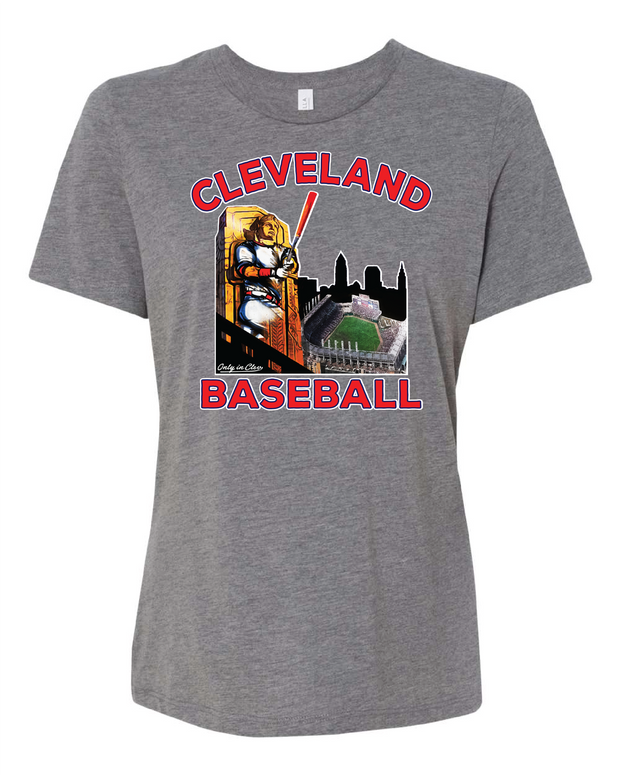 "Cleveland Slugger Baseball" Design on Gray