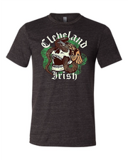 "Cleveland Irish Skull Snake" design on Black