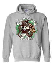 "Cleveland Irish Skull Snake" design on Gray