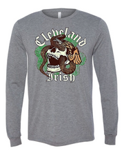 "Cleveland Irish Skull Snake" design on Gray