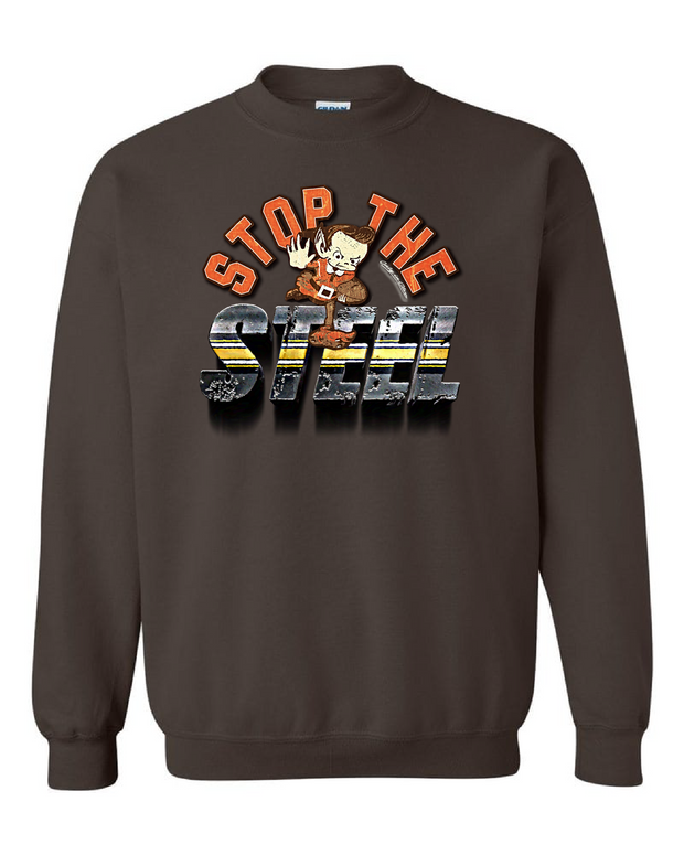 "Stop the Steel" Design on Brown