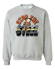 "Stop the Steel" Design on Gray