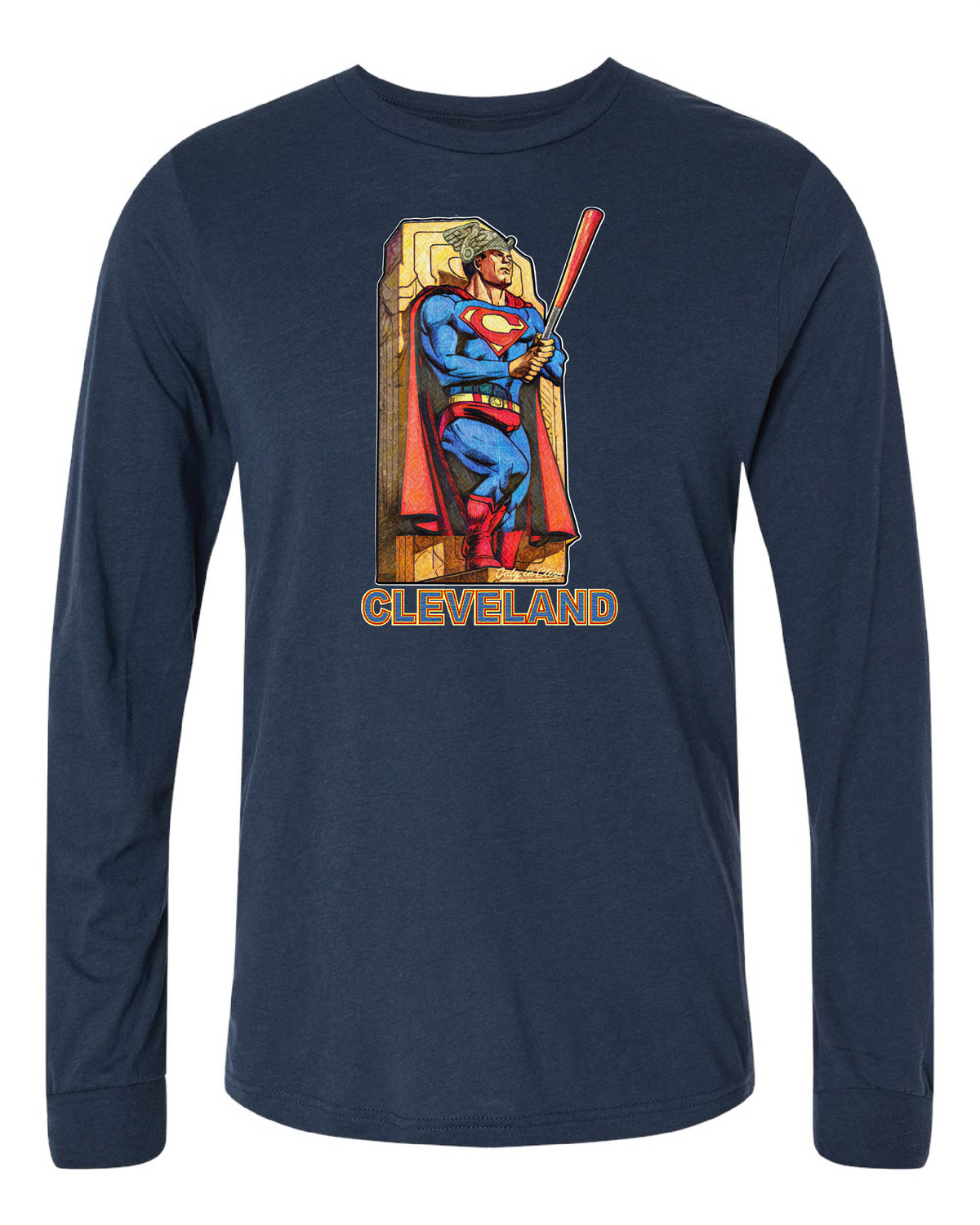 Cleveland Superguard Baseball Apparel on Navy Only in Clev