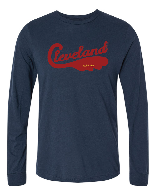 "Cleveland Swoosh 1970" Design on Navy