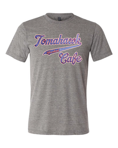 "Tomahawk Cafe" Design on gray