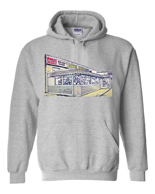 "Tomahawk Cafe" Design on gray