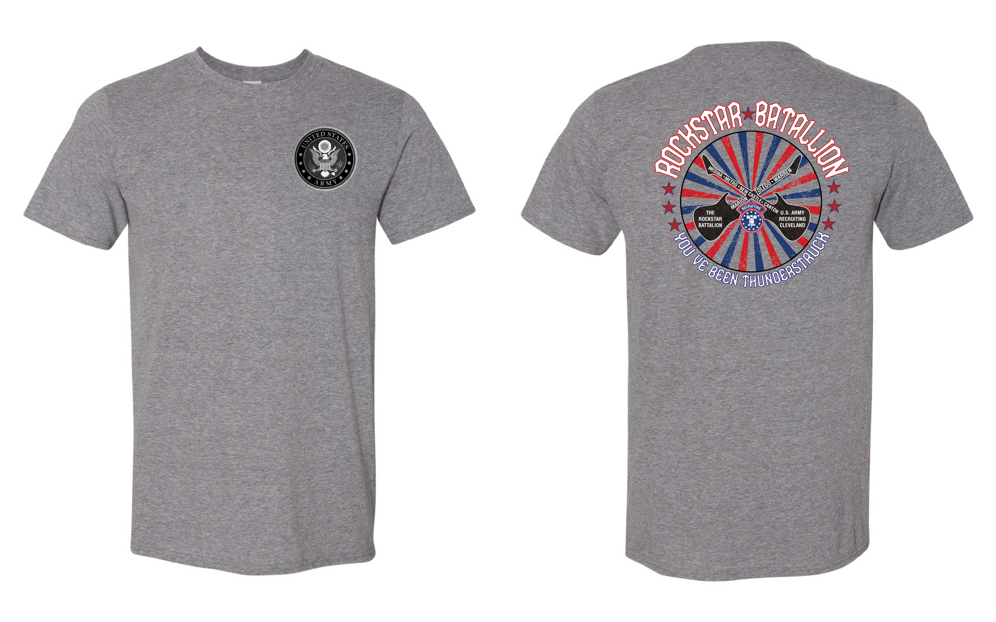 "RockStar Battalion" Twirl Rockstar Design on Gray - Only in Clev 
