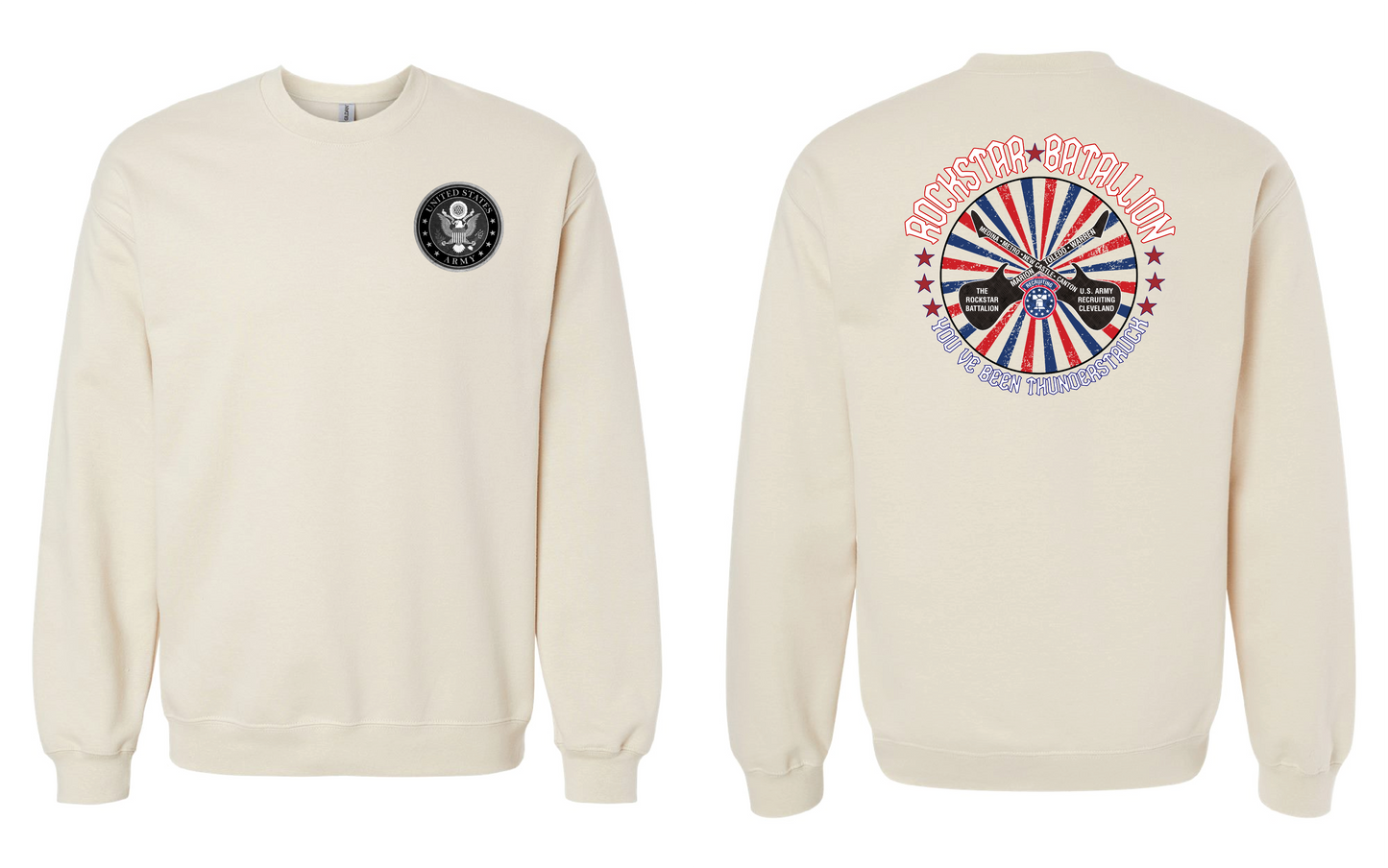 "RockStar Battalion" Rockstar Twirl Design on Tan - Only in Clev 