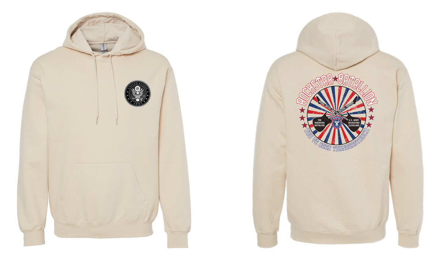 "RockStar Battalion" Rockstar Twirl Design on Tan - Only in Clev 