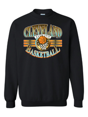 "Cleveland Vintage Basketball " Design on Black