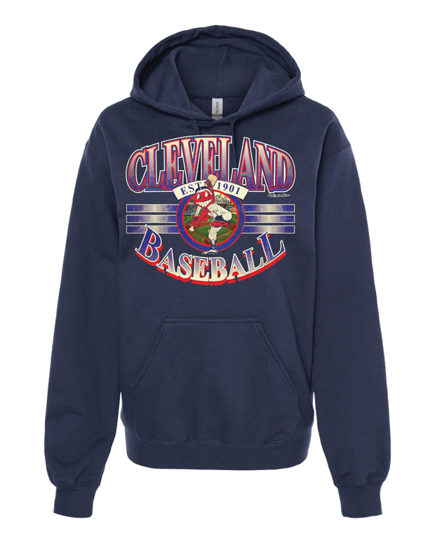 "Vintage Cleveland Baseball" on Navy