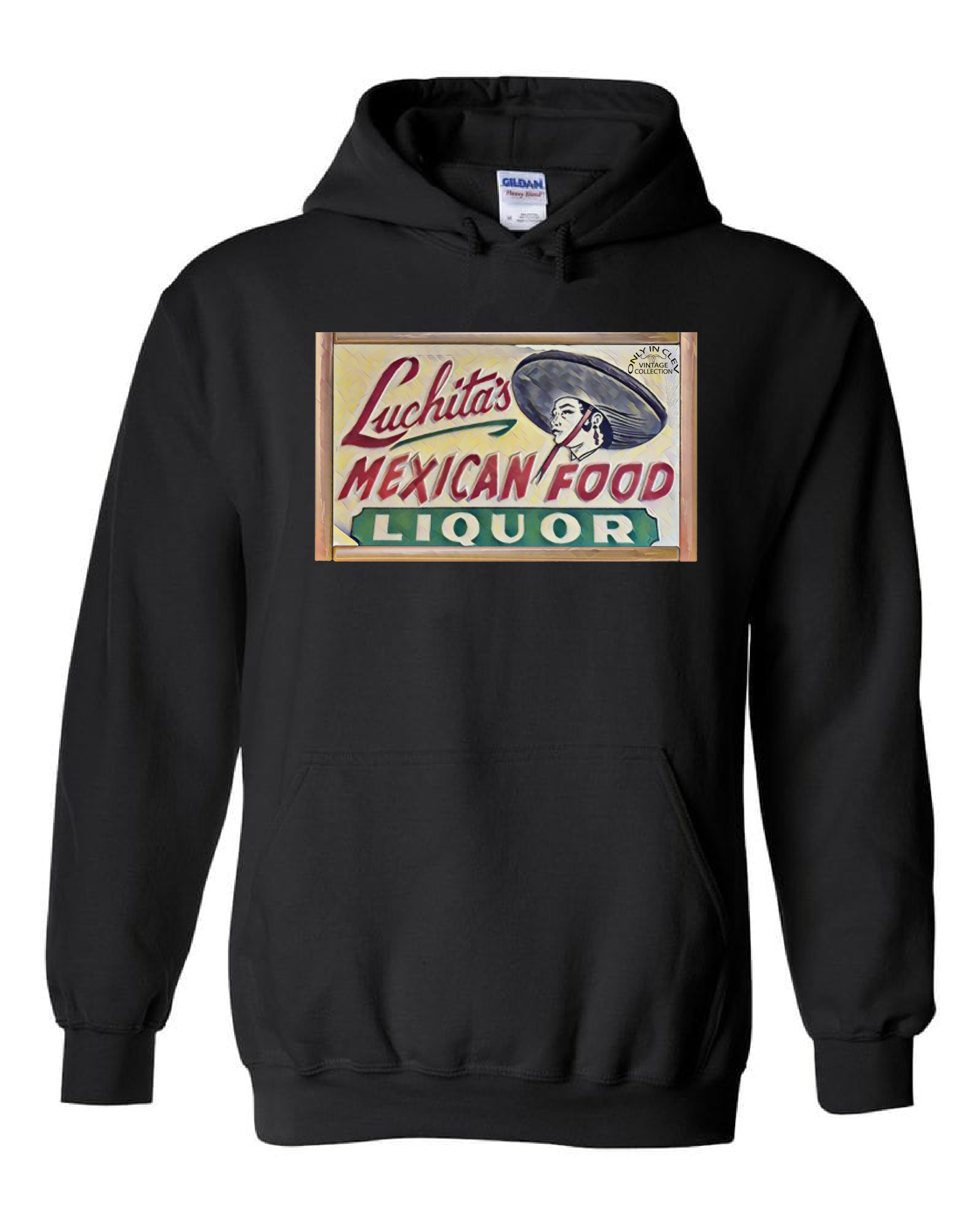 "Luchita's Mexican Restaurant" Design on Black - Only in Clev 