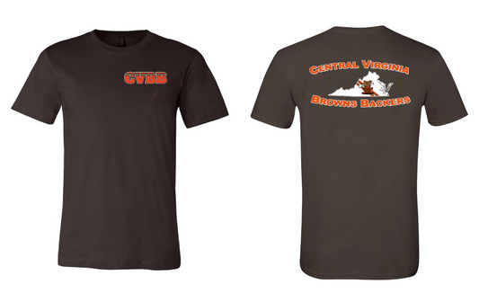 "Central Virginia Browns Backers" Design on Brown - Only in Clev 