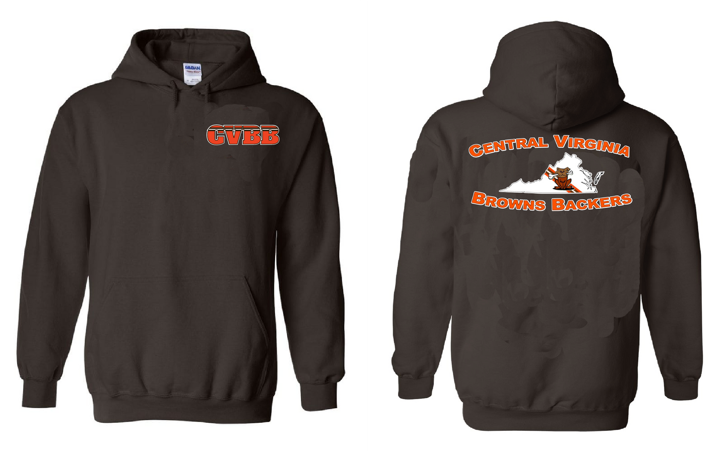 "Central Virginia Browns Backers" Design on Brown - Only in Clev 