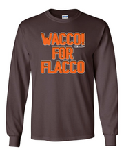 "Wacco for Flacco" Design on Brown