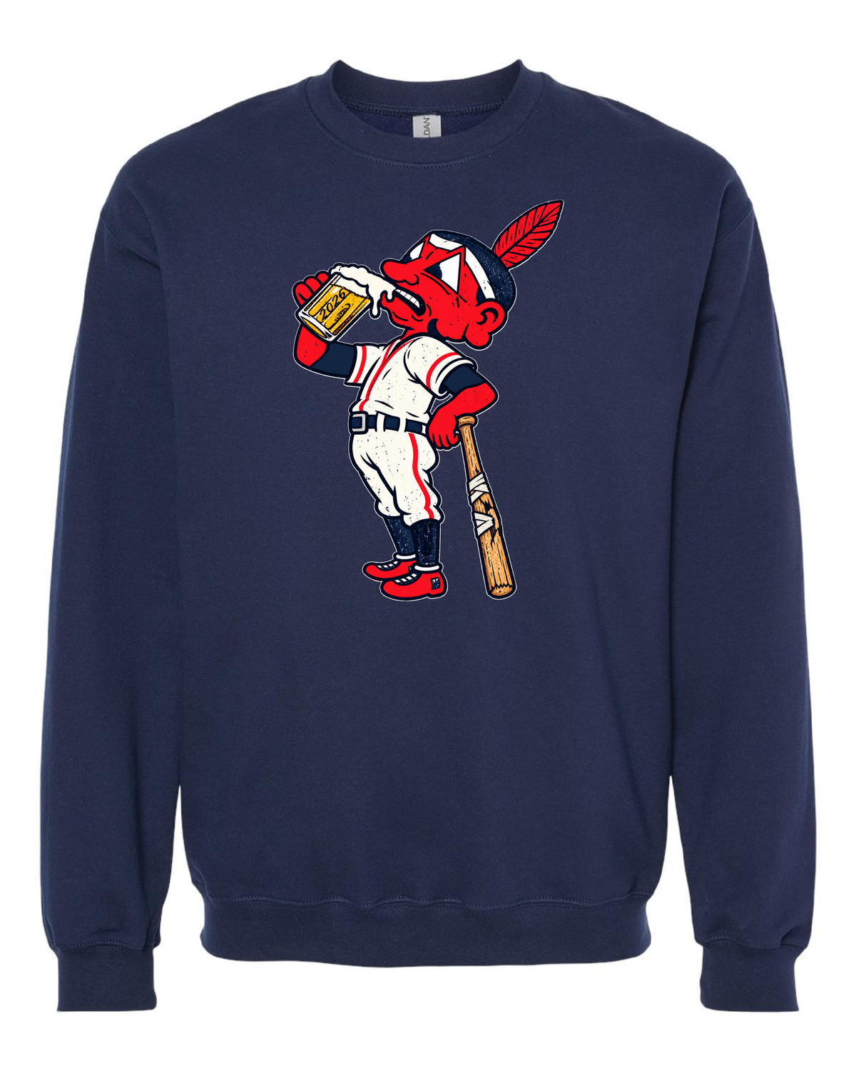 Cleveland Baseball Beer & Bat 2026 Apparel on Navy Only in Clev