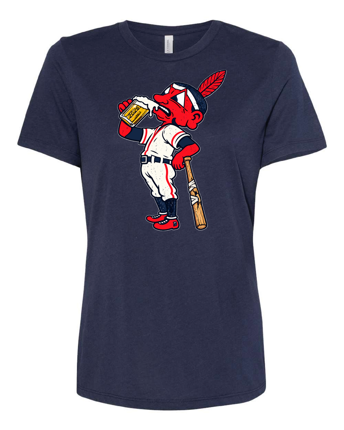 Cleveland Baseball Beer & Bat 2026 Apparel on Navy Only in Clev