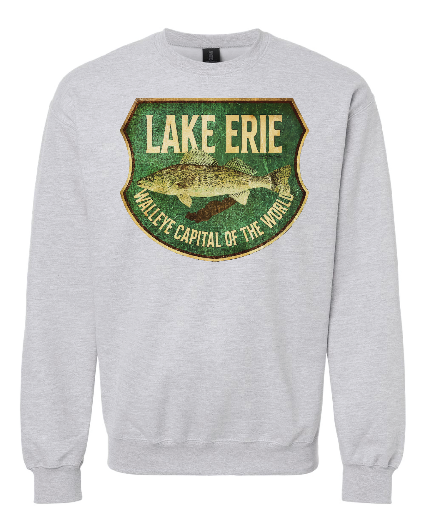 "Lake Erie Walleye Capital" Design on Gray - Only in Clev 