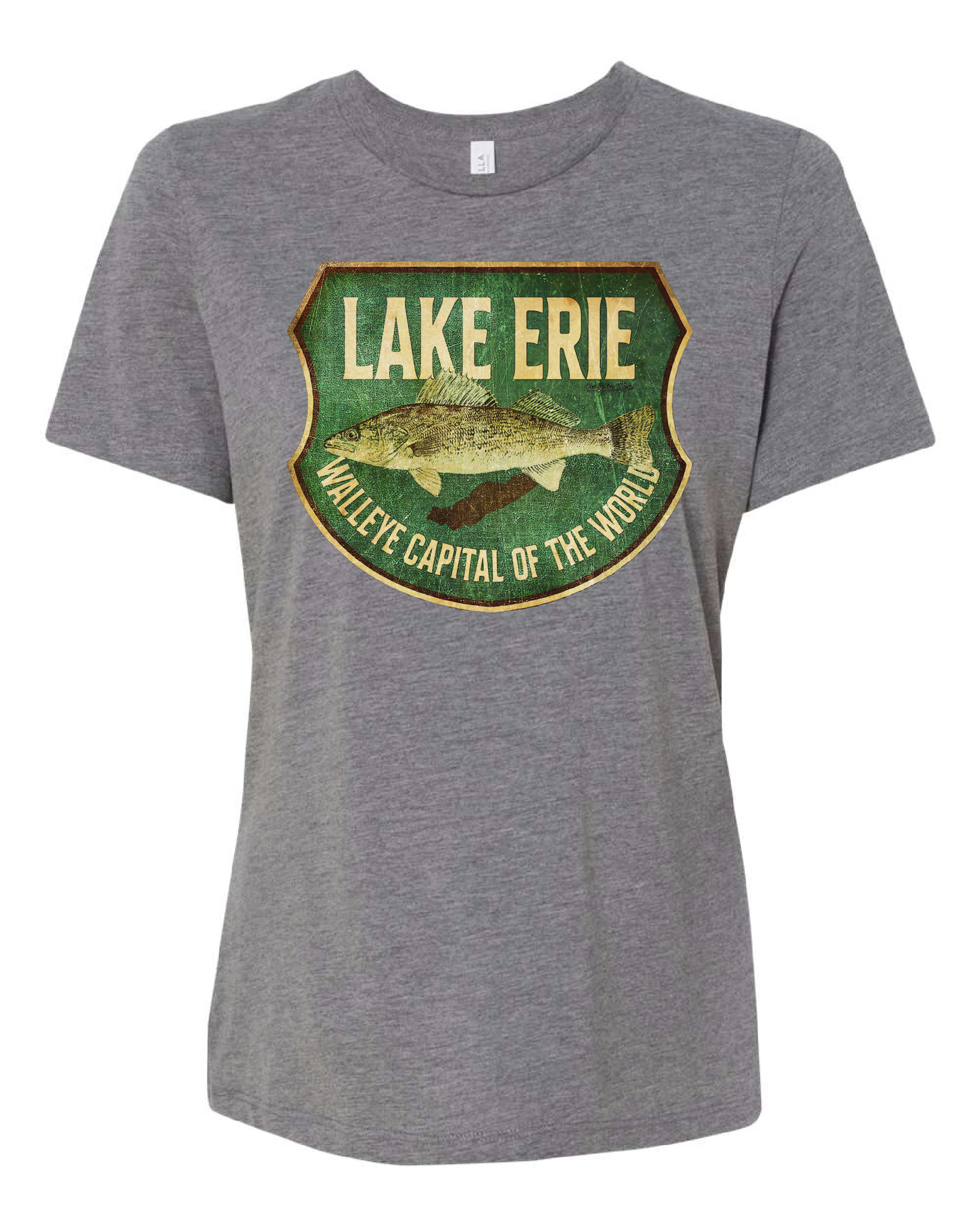 "Lake Erie Walleye Capital" Design on Gray - Only in Clev 