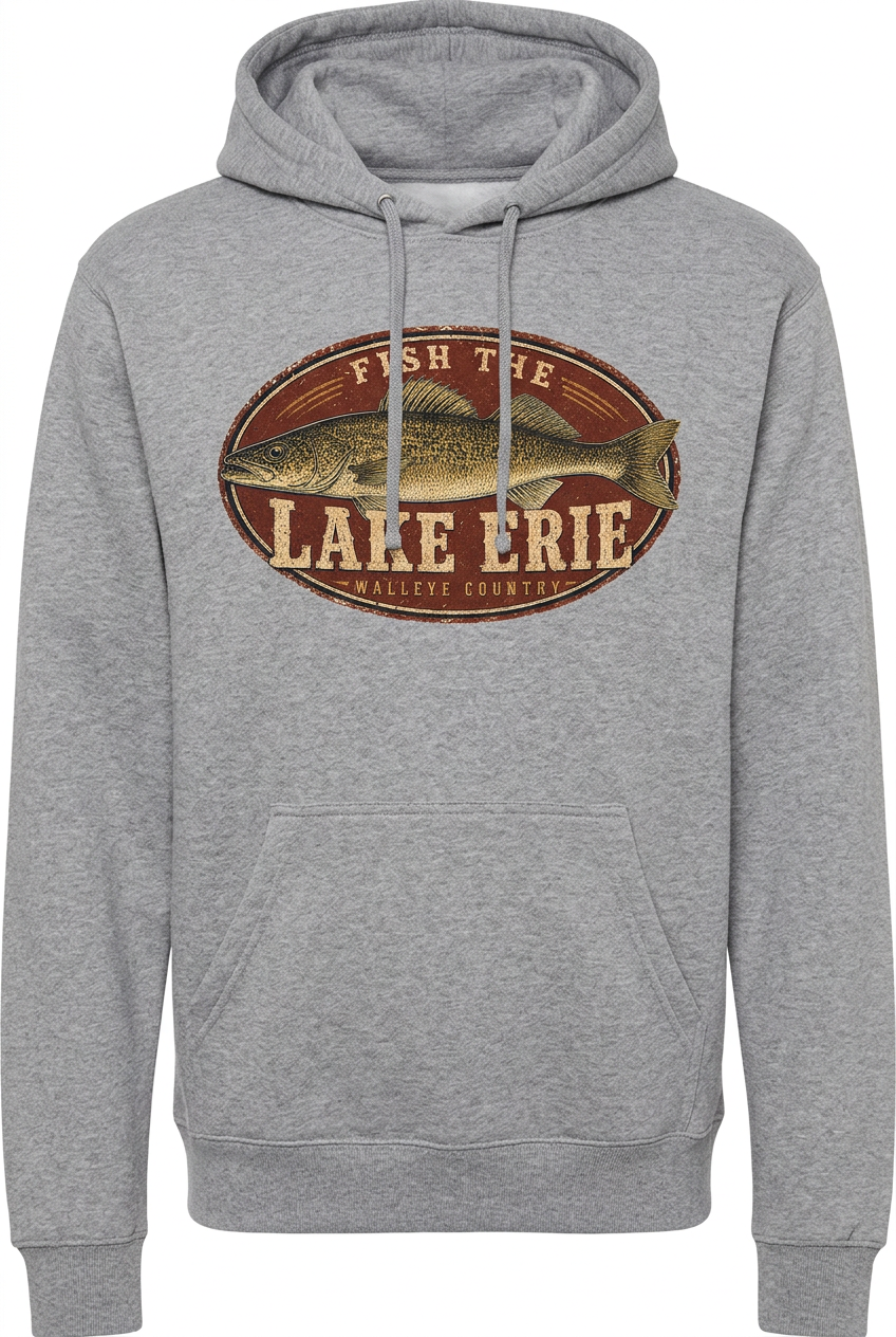 Walleye gray hoodie
