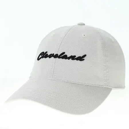 "Cleveland Script" on Bone Color Dad's Hat - Only in Clev 