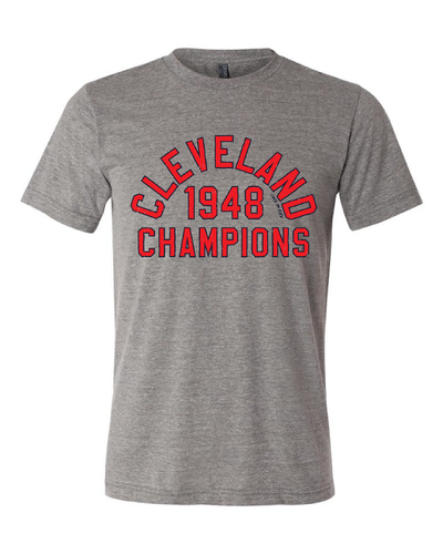 "Cleveland 1948 Champ" Baseball Design on Gray - Only in Clev