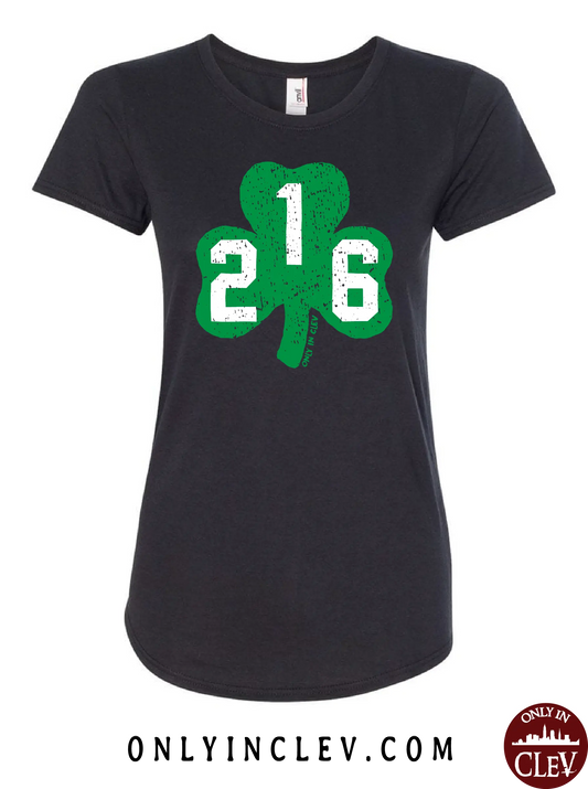 "216 Shamrock" design on black - Only in Clev