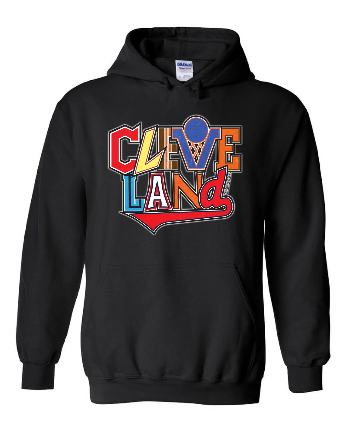 "Cleveland All Sports" Design on Black - Only in Clev 