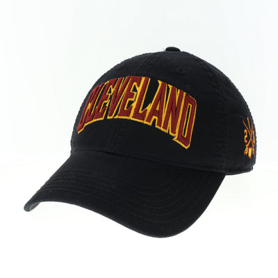 Cleveland Burgundy Gold letters on Black Hat