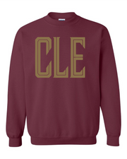 "Cleveland CLE Gold" Basketball on Maroon