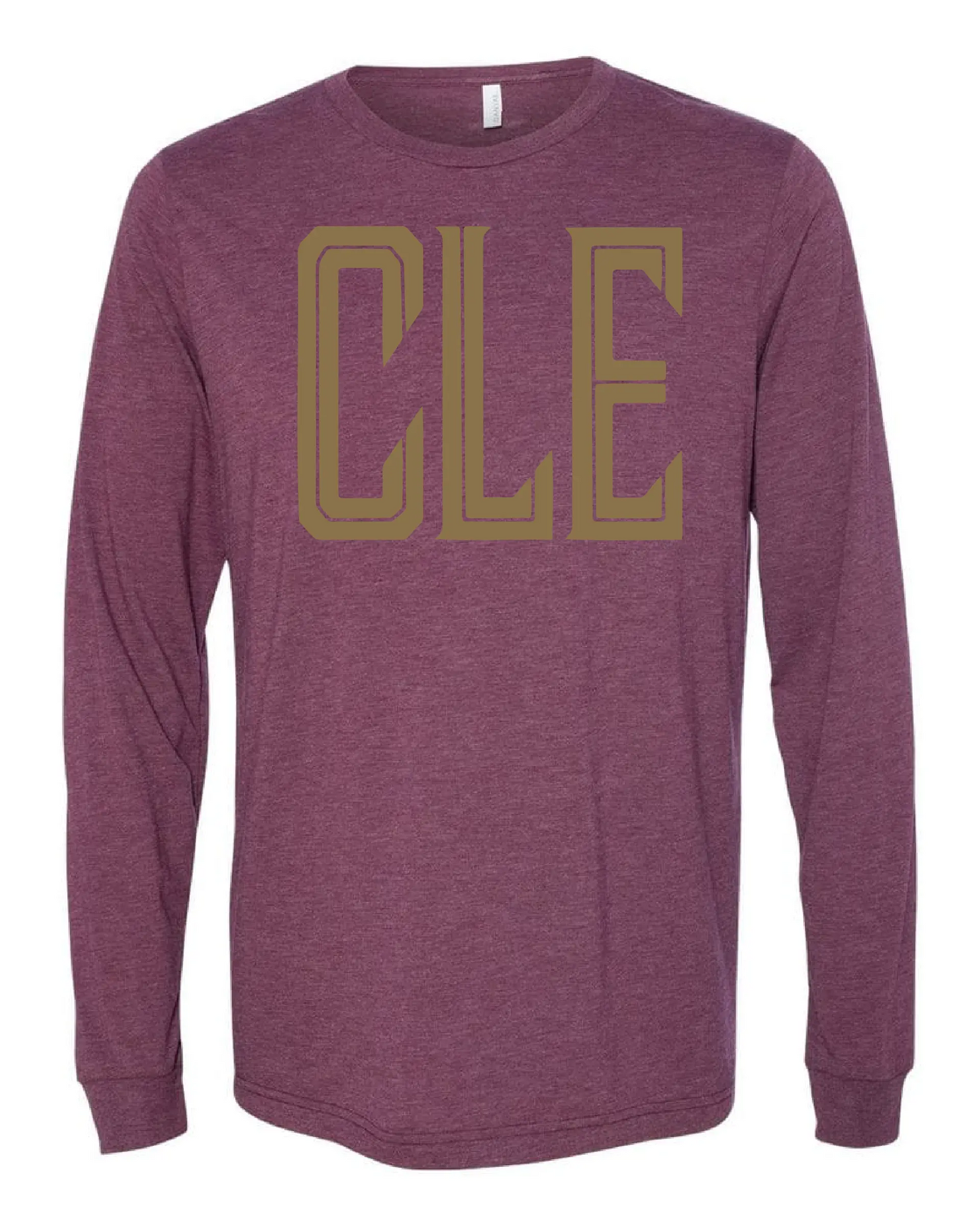 "Cleveland CLE Gold" Basketball on Maroon - Only in Clev 