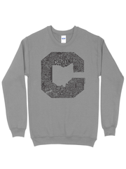 "Block C" Only in Cleveland Design" on Gray - Only in Clev