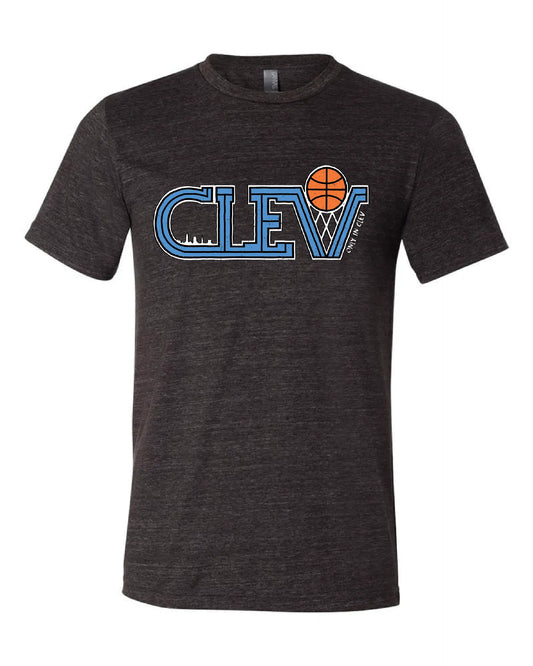 "Retro CLEV Skyline"Design on Black - Only in Clev