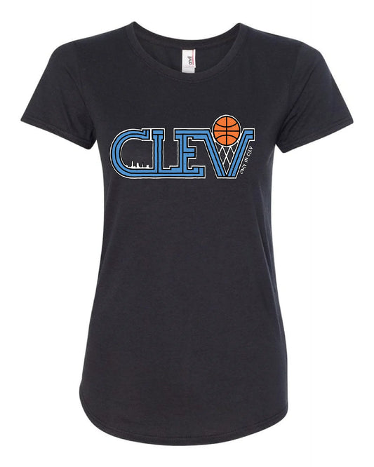 "Retro CLEV Skyline"Design on Black - Only in Clev