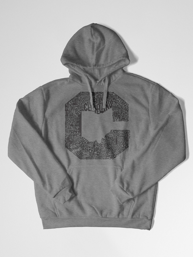 "Block C" Only in Cleveland Design" on Gray - Only in Clev