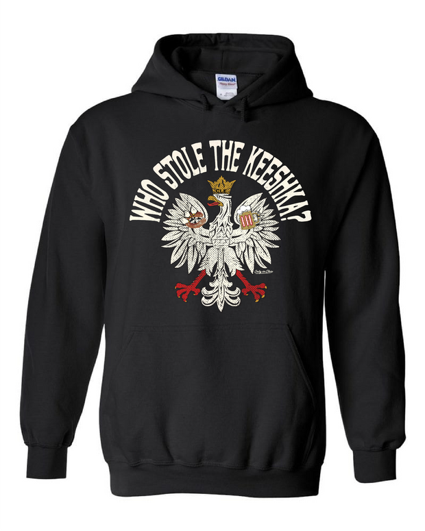 "Who Stole the Keeshka" design on Black