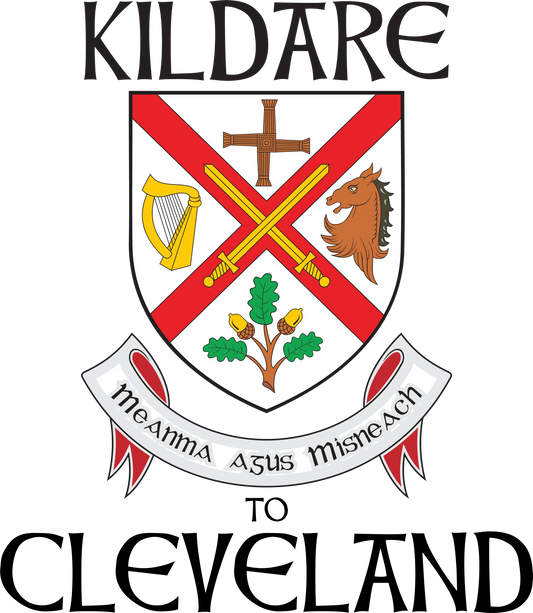 "Kildare to Cle" Irish Counties Design on Gray - Only in Clev 