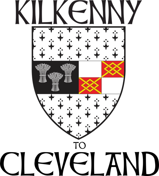 "Kilkenny to Cle" Irish Counties Design on Gray - Only in Clev 