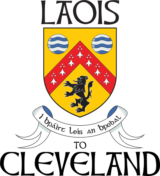 "Laois to Cle" Irish Counties Design on Gray - Only in Clev 