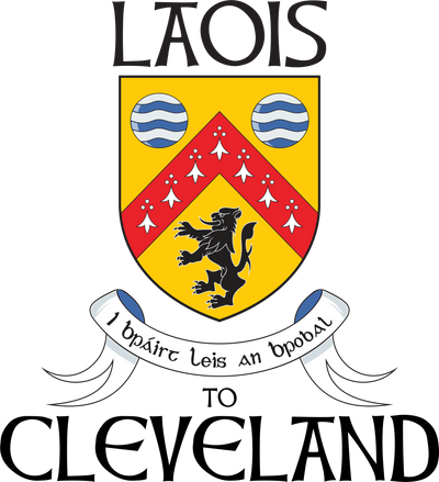 "Laois to Cle" Irish Counties Design on Gray