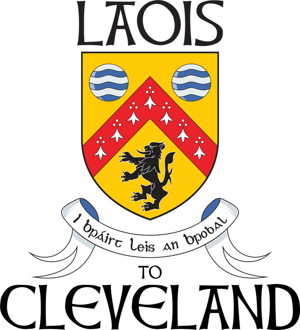 "Laois to Cle" Irish Counties Design on Gray