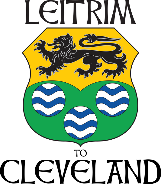 "Leitrim to Cle" Irish Counties Design on Gray - Only in Clev 