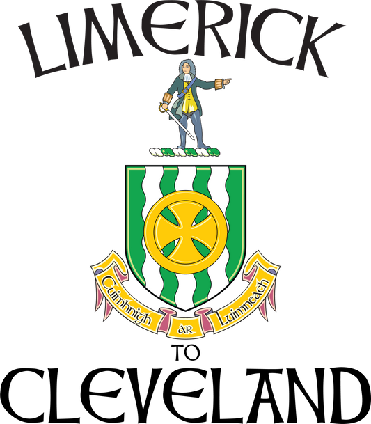 "Limerick to Cle" Irish Counties Design on Gray - Only in Clev 