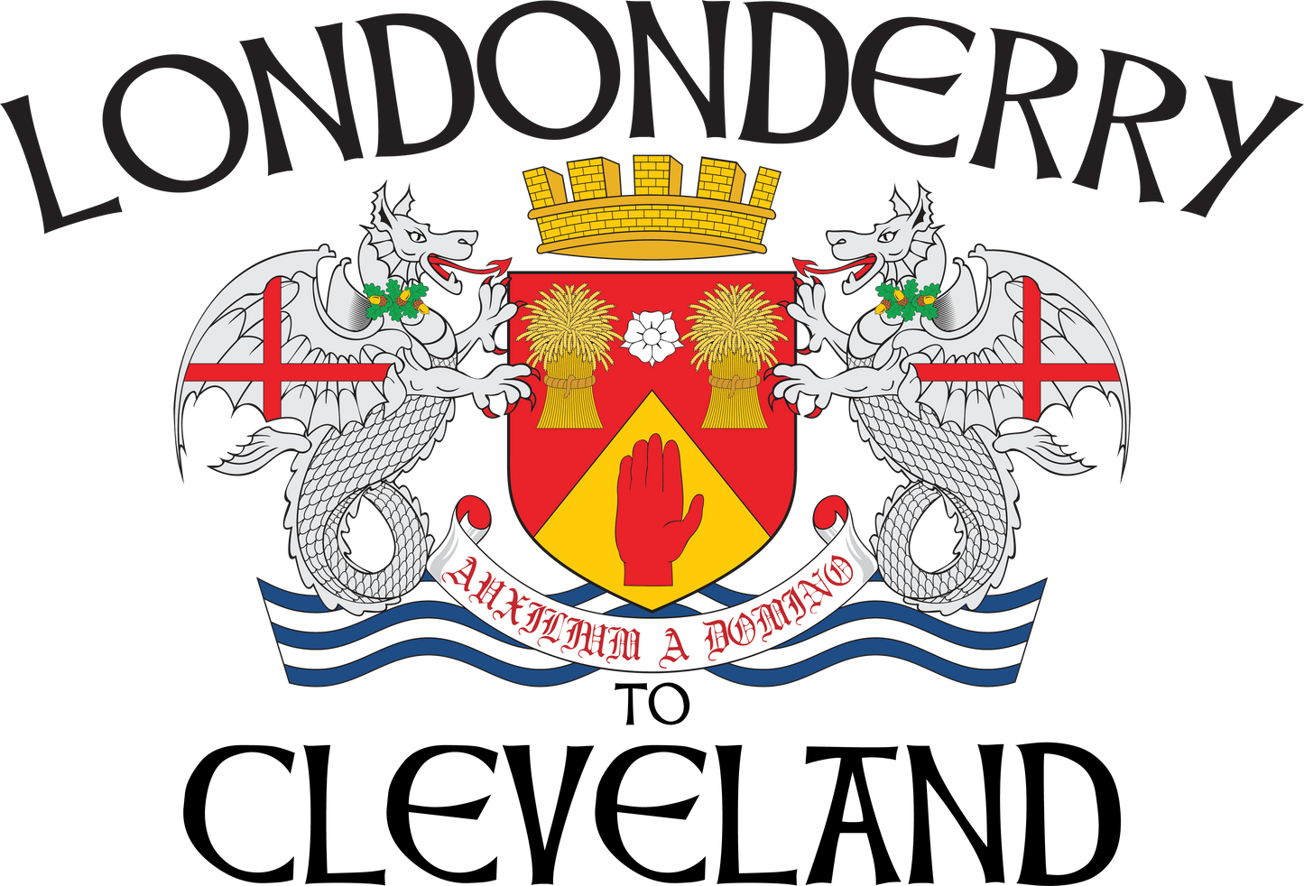 "Londonberry to Cle" Irish Counties Design on Gray - Only in Clev 