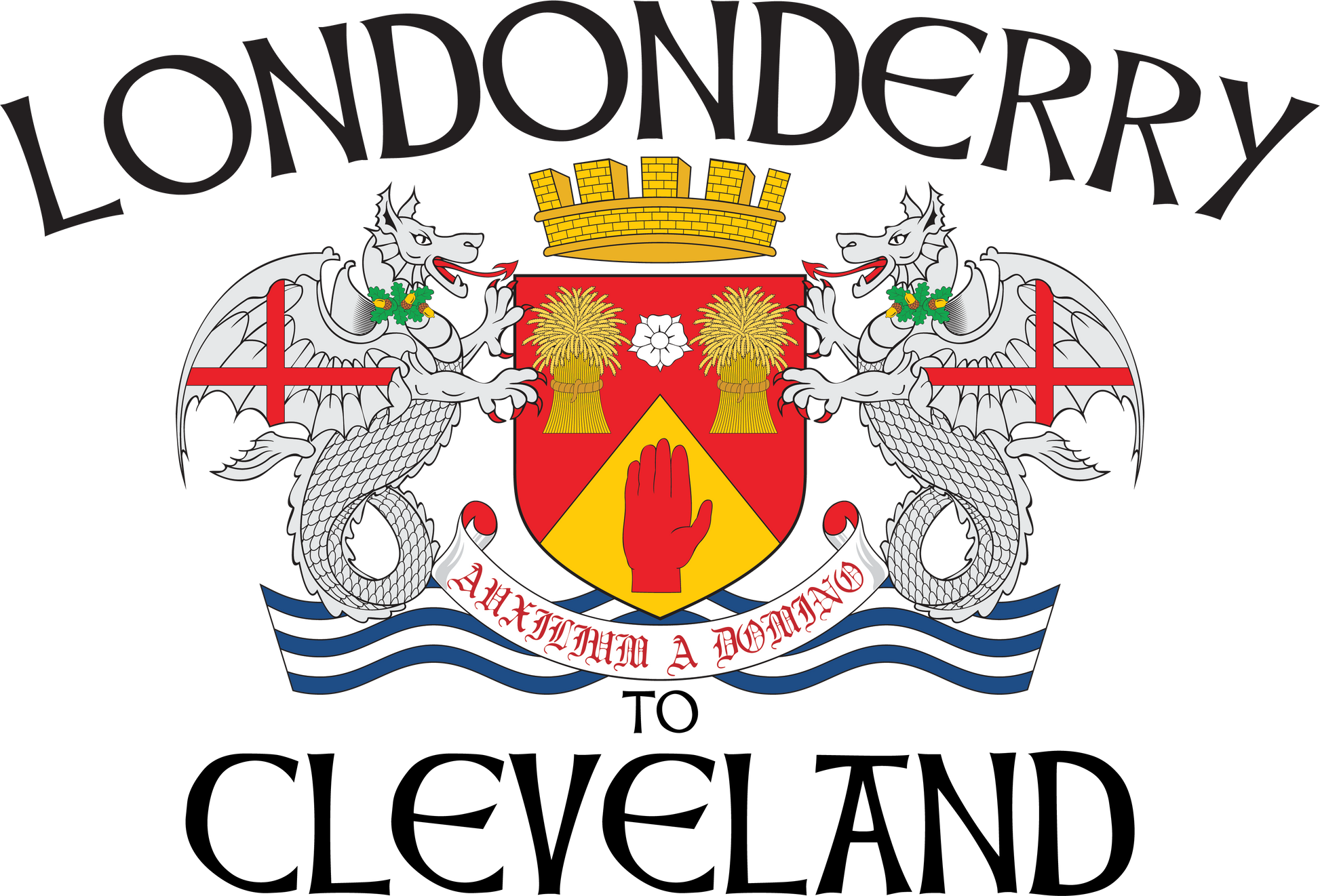 "Londonberry to Cle" Irish Counties Design on Gray - Only in Clev 