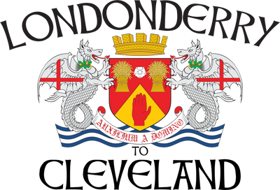"Londonberry to Cle" Irish Counties Design on Gray
